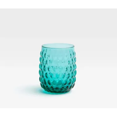 Claire Teal Tumbler Glass Hand Blown, Pack of 6