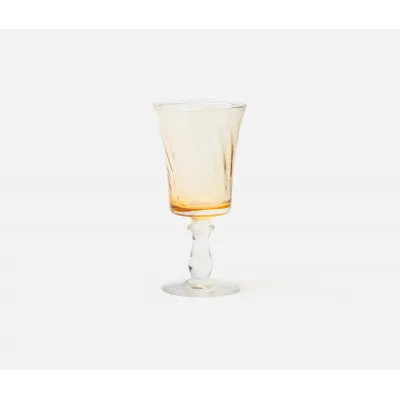 Colette Soft Yellow Wine Glass, Hand Blown, Pack of 6