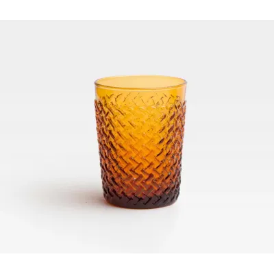 Grayson Amber Tumbler Glass Hand Blown, Pack of 6