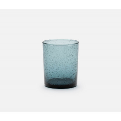 Quinn Charcoal Blue, Tumbler Glass, Hand Blown, Pack of 6
