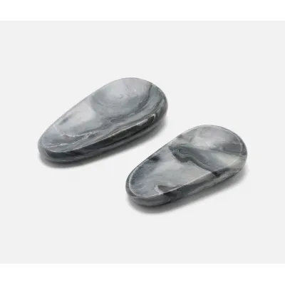 Neya Gray Spoon Rest Marble Set of 2