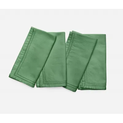 Betty Ivy Green Napkin W/ Double Eyelet 20 x 20 in, Pack Of 4