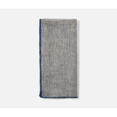 Derren Navy, Napkin, Linen, 20"x20", Pack of 4