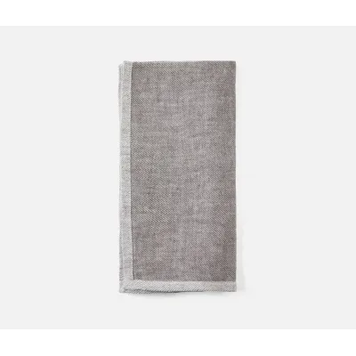 Gianna Gray/White, Napkin, Linen, 20"x20", Pack of 4