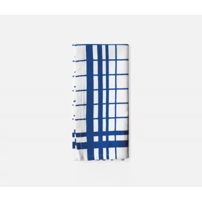 Montauk Blue Windowpane Print Cotton, Napkin, 20x20, Pack of 4