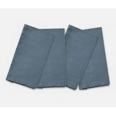 Montague Chambray, Napkin, Linen, 20"x20", Pack of 4