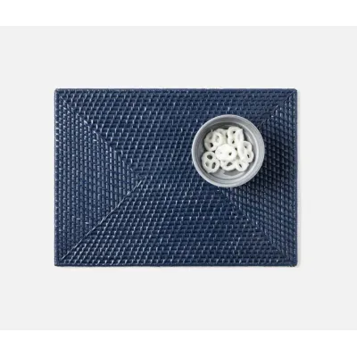Brianne Polished Navy, Rectangular Placemat, Rattan, Pack of 4