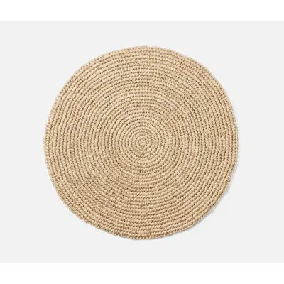 Emmy Natural, Round Placemat, Crochet, Pack of 4