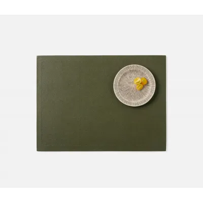 Evan Forest Green Placemats Full Grain Leather