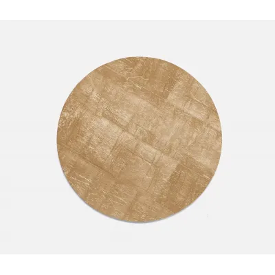 Odessa Antiqued Gold, Round Placemat, Silver Leaf, Pack of 2