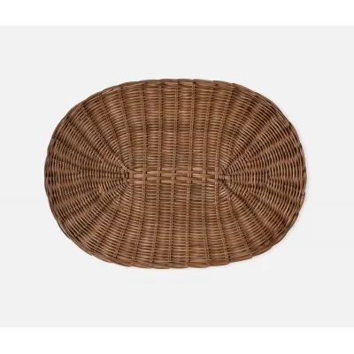 Tisbury Honey Rattan Oval Placemat, Pack of 4