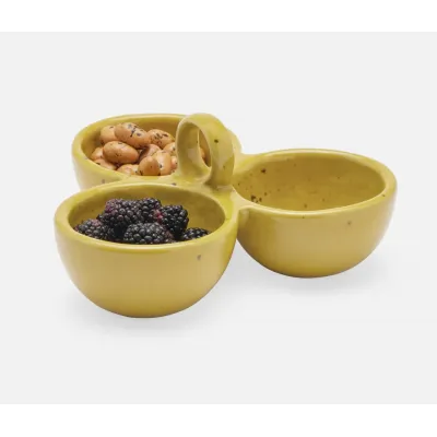 Desmond Chartreuse Salt Glaze, Snack Bowl, Stoneware, Triple