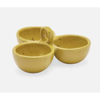 Desmond Chartreuse Salt Glaze, Snack Bowl, Stoneware, Triple