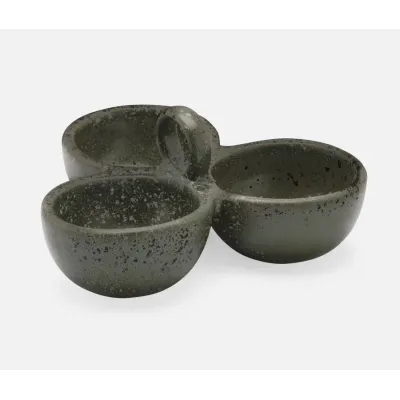 Desmond Gray Salt Glaze Snack Bowl Stoneware Triple