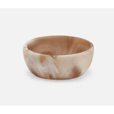 Hugo Brown Swirled Serving Bowl Resin