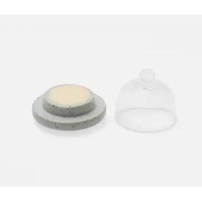 Marcus White Salt Glaze, Round Butter Dish, Stoneware, Pack of 2