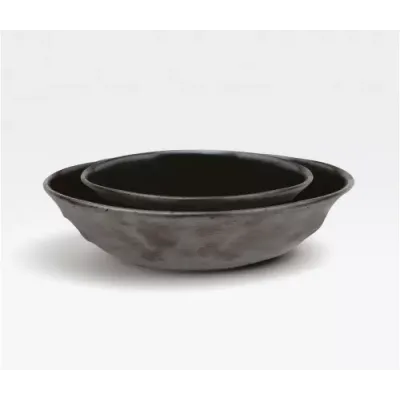 Marcus Black Glaze, Oblong Serving Bowls, Stoneware, Set/2