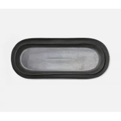 Marcus Black Glaze, Oblong Serving Platters, Stoneware, Large, Set of 2