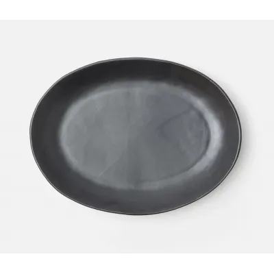 Marcus Black Glaze, Oval Serving Platter, Stoneware, Large, Pack of 2