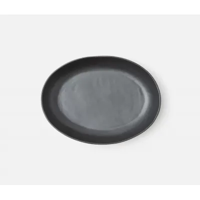 Marcus Black Glaze, Oval Serving Platter, Stoneware, Small, Pack of 2