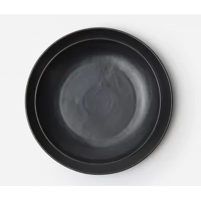 Marcus Black Glaze, Round Serving Platter, Stoneware, Large, Pack of 2