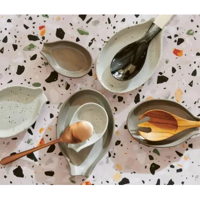 Marcus Cement Glaze Spoon Rest Stoneware Set of 3