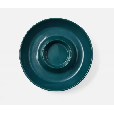 Marcus Midnight Teal, Chip and Dip Bowl, Stoneware