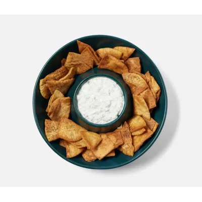 Marcus Midnight Teal, Chip and Dip Bowl, Stoneware