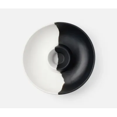 Maxton Black/White, Chip and Dip Bowl, Resin