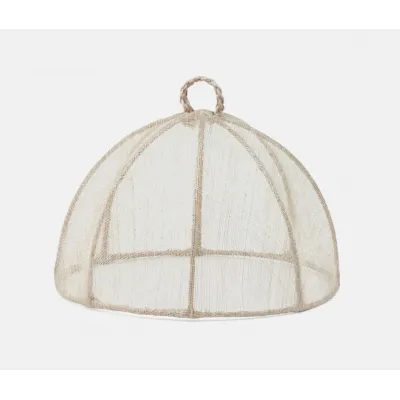 Rachel Natural, Food Cover for Salad Plate, Sinamay, 9"D, Pack of 4