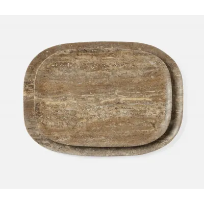 Rhea Gray, Serving Trays, Travertine, Set of 2