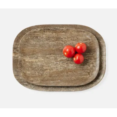 Rhea Gray, Serving Trays, Travertine, Set of 2