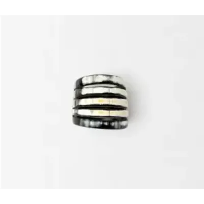 Azure Mixed Horn Napkin Ring, Boxed Set of 4