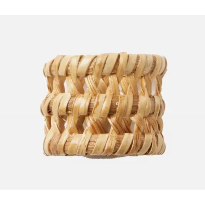 Carly Natural, Napkin Rings, Rattan, Box Set of 4