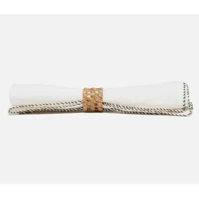Carly Natural, Napkin Rings, Rattan, Box Set of 4
