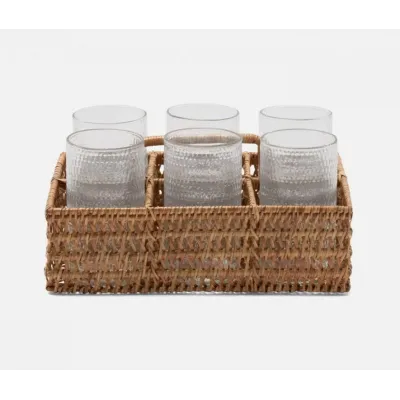 Carly Natural, Glassware Holder, Rattan
