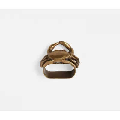 Edgar Antique Brass, Crab Napkin Ring, Set of 4
