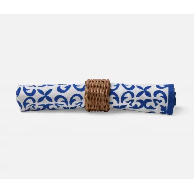 Hampton Honey Rattan Napkin Ring, Boxed Set of 4