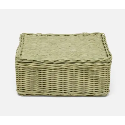 Micaela Mint Green, Luncheon Napkin Tray, Rattan