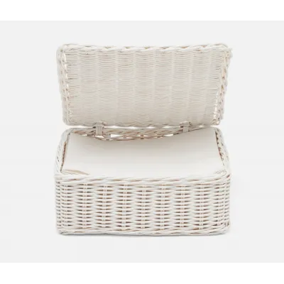 Micaela White, Luncheon Napkin Tray, Rattan