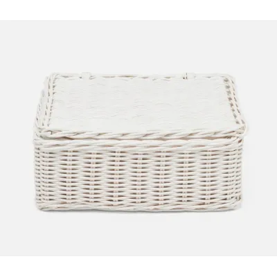 Micaela White, Luncheon Napkin Tray, Rattan
