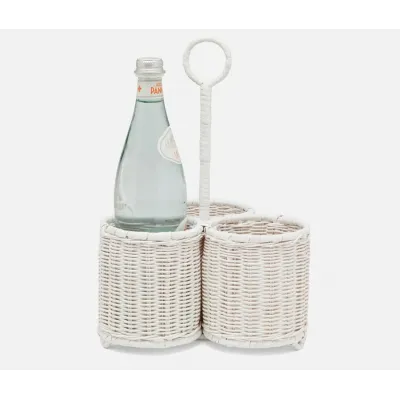 Micaela White, Wine Bottle Holder, Rattan