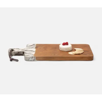 Austin Brown Swirled Serving Board Resin/Natural Teak