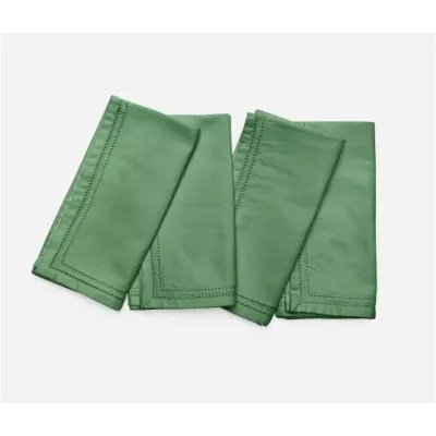 Betty Ivy Green Double Eyelet Napkin Cotton Canvas 20 x 20, Pack of 4