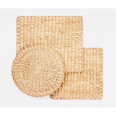 Clayton Natural, Rectangular Placemat, Water Hyacinth, Pack of 4