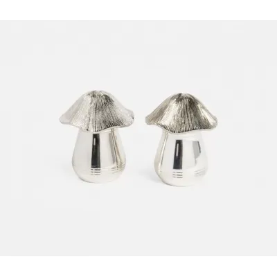 Heidi Silver 1 Set of Mushroom Salt & Pepper Shakers Boxed