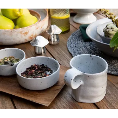 Lucas White Salt Glaze Mug, Pack of 4