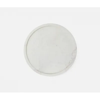 Portia White Marble, Lazy Susan, 18"D