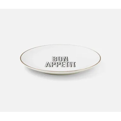 Sabrina Bon Appetit, White Porcelain, Salad/Dessert Plate, Pack of 4