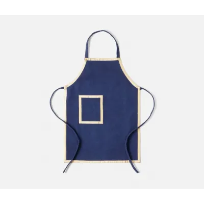 Mindy Navy With Champagne Trim Cotton Apron Child Size